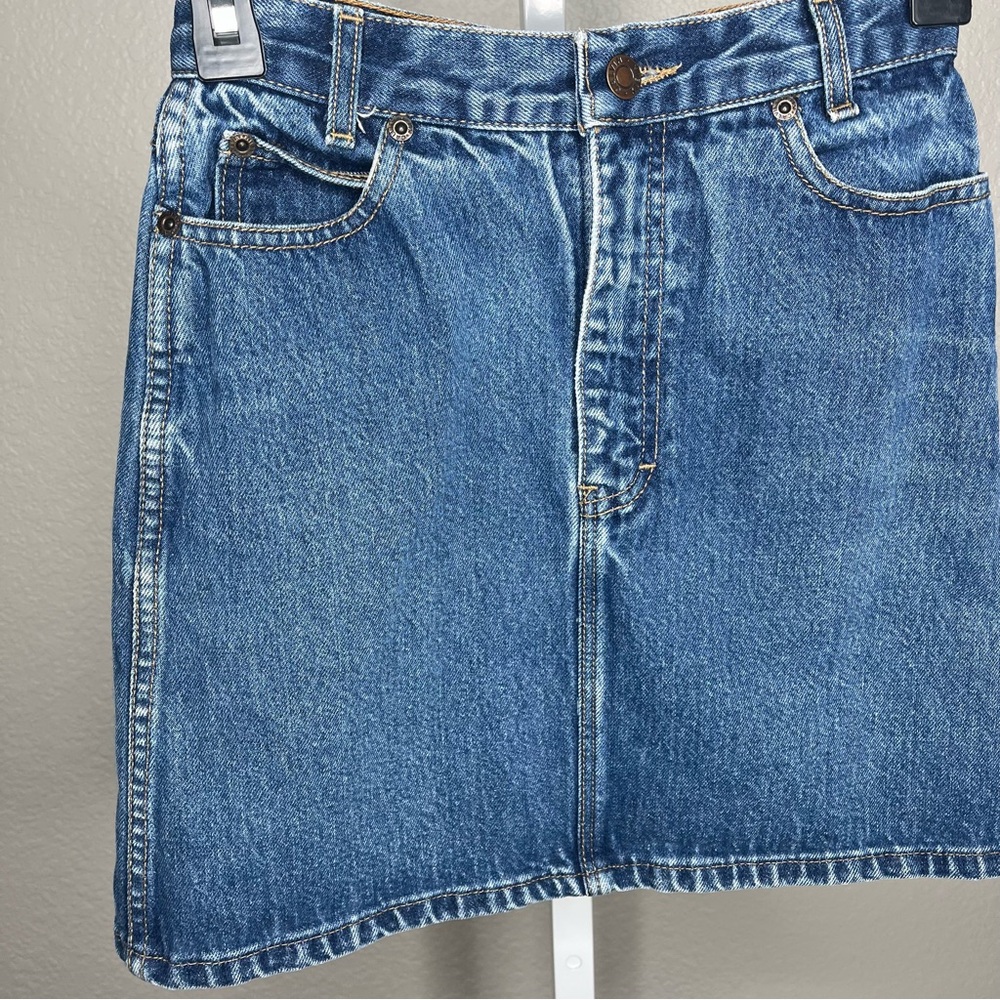 Calvin Klein Blue Denim A-Line Skirt - Picture 3 of 8